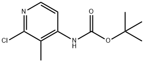 (2-氯-3-甲基吡啶-4-基)氨基甲酸叔丁酯 结构式