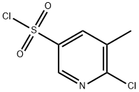 6-氯-5-甲基吡啶-3-磺酰氯 结构式