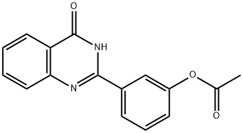 3-(4-氧代-3,4-二氢喹唑啉-2-基)苯基乙酸酯 结构式