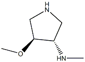 (3S,4S)-4-甲氧基-N-甲基吡咯烷-3-胺 双(4-甲基苯磺酸盐) 结构式