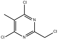 4,6-二氯-2-(氯甲基)-5-甲基嘧啶 结构式