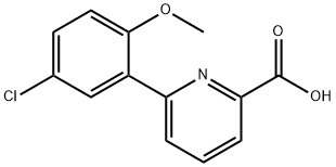 6-(5-氯-2-甲氧苯基)皮考啉酸 结构式