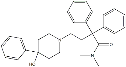 4-羟基-N,N-二甲基-ALPHA,ALPHA,4-三苯基-1-哌啶丁酰胺 结构式