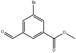 3-溴-5-甲酰基苯甲酸甲酯 结构式