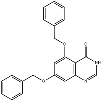 5,7-双(苄氧基)喹唑啉-4(3H)-酮 结构式