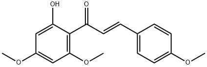 (E)-1-(2-羟基-4,6-二甲氧基苯基)-3-(4-甲氧基苯基)-2-丙烯-1-酮 结构式