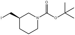 (3R)-3-(IodoMethyl)-1-Boc-piperidine 结构式