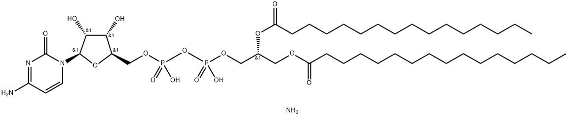 1,2-DIPALMITOYL-SN-GLYCERO-3-(CYTIDINE DIPHOSPHATE) (AMMONIUM SALT);16:0 CDP DG 结构式