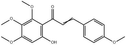 (E)-1-(6-hydroxy-2,3,4-triMethoxyphenyl)-3-(4-Methoxyphenyl)prop-2-en-1-one 结构式