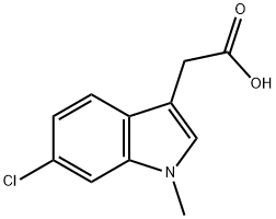 2-(6-氯-1-甲基-1H-吲哚-3-基)乙酸 结构式