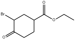 3-溴-4-氧代环己烷-1-羧酸乙酯 结构式
