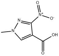 1-甲基-3-硝基-1H-吡唑-4-甲酸 结构式
