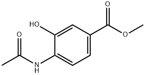 4-乙酰基氨基-3-羟基-苯甲酸甲酯 结构式