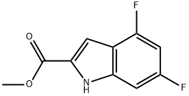 4,6-二氟吲哚-2-羧酸甲酯 结构式