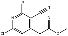 2-(2,6-二氯-3-氰基吡啶-4-基)乙酸甲酯 结构式