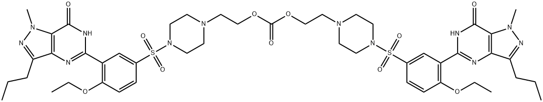 罗地那非碳酸酯 结构式