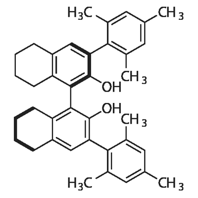 (R)-5,5',6,6',7,7',8,8'-OCTAHYDRO-3,3'-BIS(2,4,6-TRIMETHYLPHENYL)-[1,1'-BINAPHTHALENE]-2,2'-DIOL 结构式