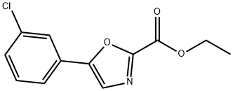 5-(3-氯苯基)恶唑-2-甲酸乙酯 结构式