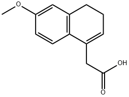 2-(6-甲氧基-3,4-二氢萘-1-基)乙酸 结构式