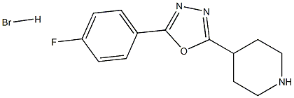 2-(4-Fluorophenyl)-5-(piperidin-4-yl)-1,3,4-oxadiazole hydrobroMide 结构式