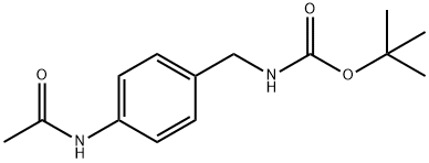 4-乙酰氨基苄基氨基甲酸叔丁酯 结构式