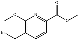 5-溴甲基-6-甲氧基-2-吡啶甲酸甲酯 结构式