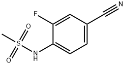 N-(4-氰基-2-氟苯基)-甲烷磺酰胺 结构式