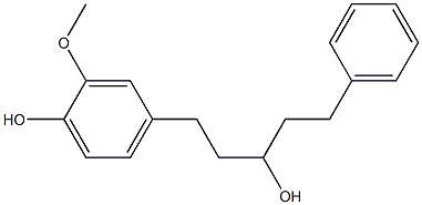 4-(3-羟基-5-苯基戊基)-2-甲氧基苯酚 结构式