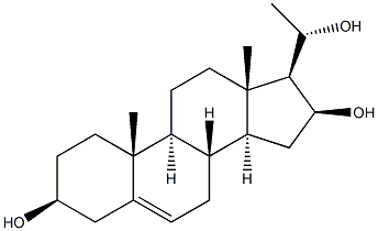 (16S,20S)-5-孕烯-3BETA,16,20-三醇 结构式