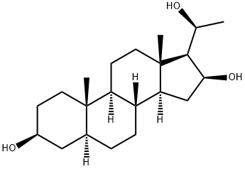 (16S,20S)-5ALPHA-孕甾-3BETA,16,20-三醇 结构式