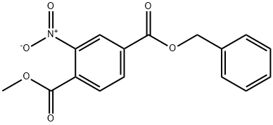1-甲基2-硝基对苯二甲酸4-苄酯 结构式