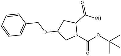 4-(苄氧基)-1-(叔丁氧基羰基)吡咯烷-2-甲酸 结构式