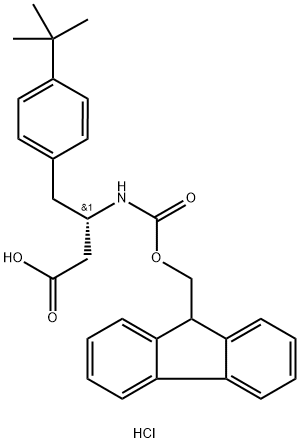 FMoc-(S)-3-AMino-4-(4-tert-butylphenyl)-butyric acid 结构式