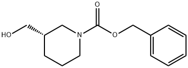 S-1-CBZ-3-羟甲基哌啶 结构式