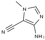 1-甲基-4-氨基咪唑-5-甲腈 结构式