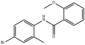 N-(4-溴-2-甲基苯基)-2-甲氧基苯甲酰胺 结构式