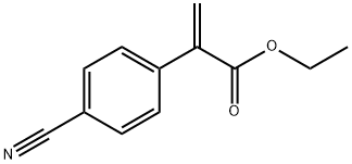 2-(4-氰基苯基)丙烯酸乙酯 结构式