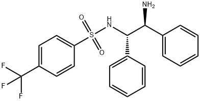 N-[(1S,2S)-2-氨基-1,2-二苯基乙基]-4-(三氟甲基)苯亚磺酰胺 结构式