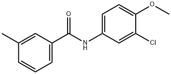 N-(3-氯-4-甲氧基苯基)-3-甲基苯甲酰胺 结构式