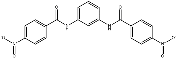 4-硝基-N-{3-[(4-硝基苯甲酰)氨基]苯基}苯甲酰胺 结构式