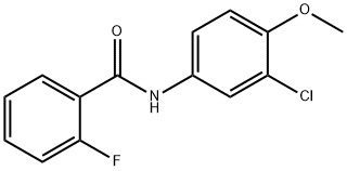 N-(3-氯-4-甲氧基苯基)-2-氟苯甲酰胺 结构式