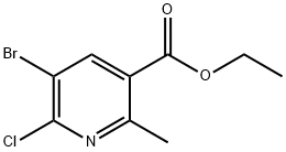 Ethyl 5-broMo-6-chloro-2-Methylnicotinate 结构式