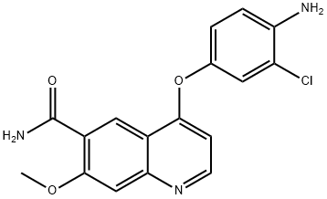 4-(4-氨基-3-氯苯氧基)-7-甲氧基喹啉-6-羧酸 结构式