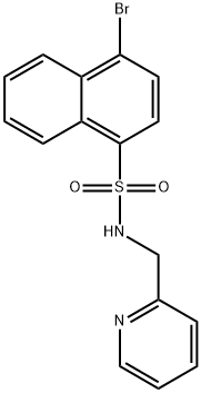 4-bromo-N-(pyridin-2-ylmethyl)naphthalene-1-sulfonamide 结构式
