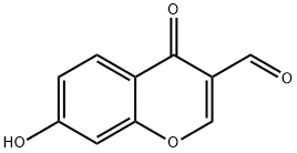4H-1-Benzopyran-3-carboxaldehyde, 7-hydroxy-4-oxo- 结构式