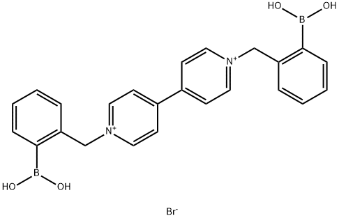 4,4'-联吡啶鎓, 1,1'-双[(2-硼苯基)甲基]-二溴化物 结构式