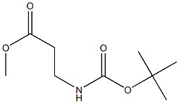 3-((叔丁氧羰基)氨基)丙酸甲酯 结构式