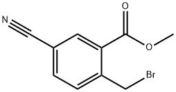 2-溴甲基-5-氰基苯甲酸甲酯 结构式