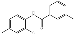 N-(2-氯-4-碘苯基)-3-甲基苯甲酰胺 结构式