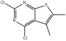 2,4-二氯-5,6-二甲基噻吩并[2,3-D]嘧啶 结构式